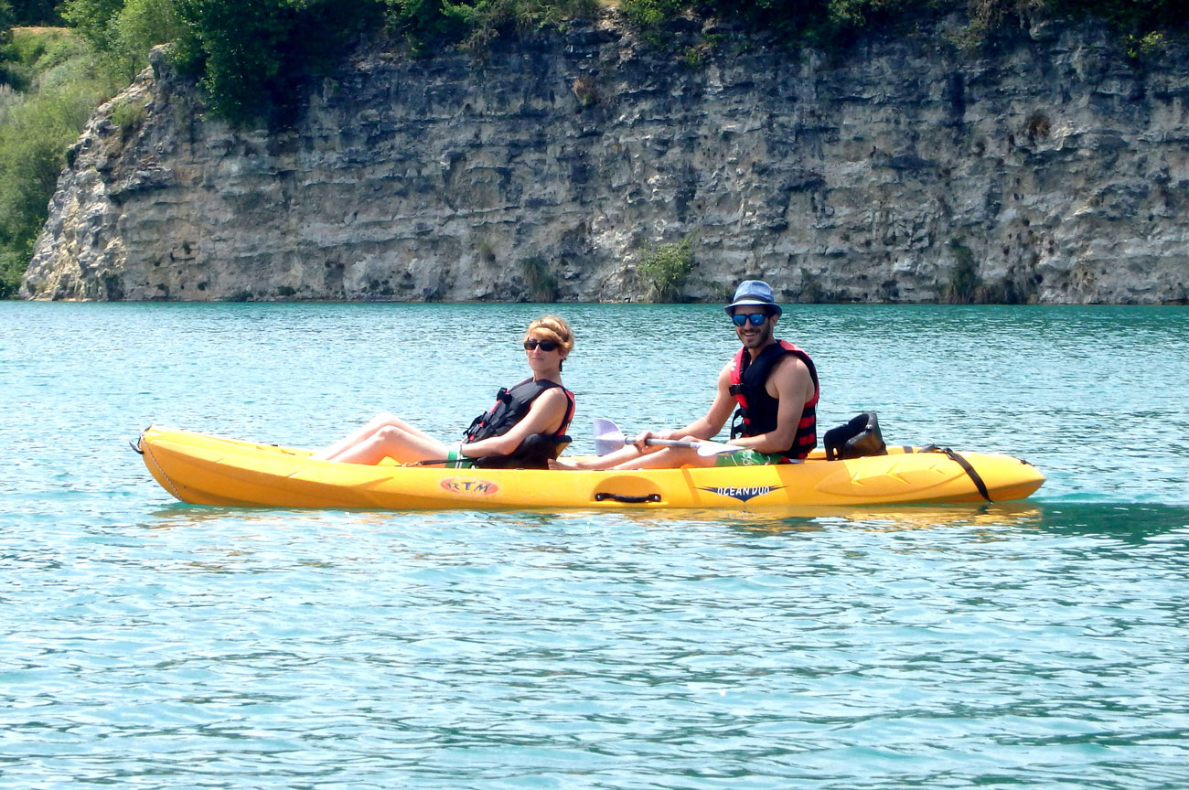 Balade en kayak sur le lac de Guiche